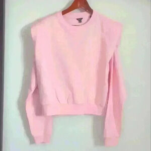 🌴2/$25🌴 BUFFALO | David Bitton Indiana Padded Shoulder Light Pink Sweater